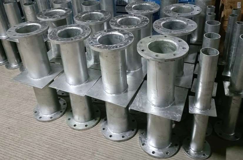Galvanized puddle flanges ready for dispatch